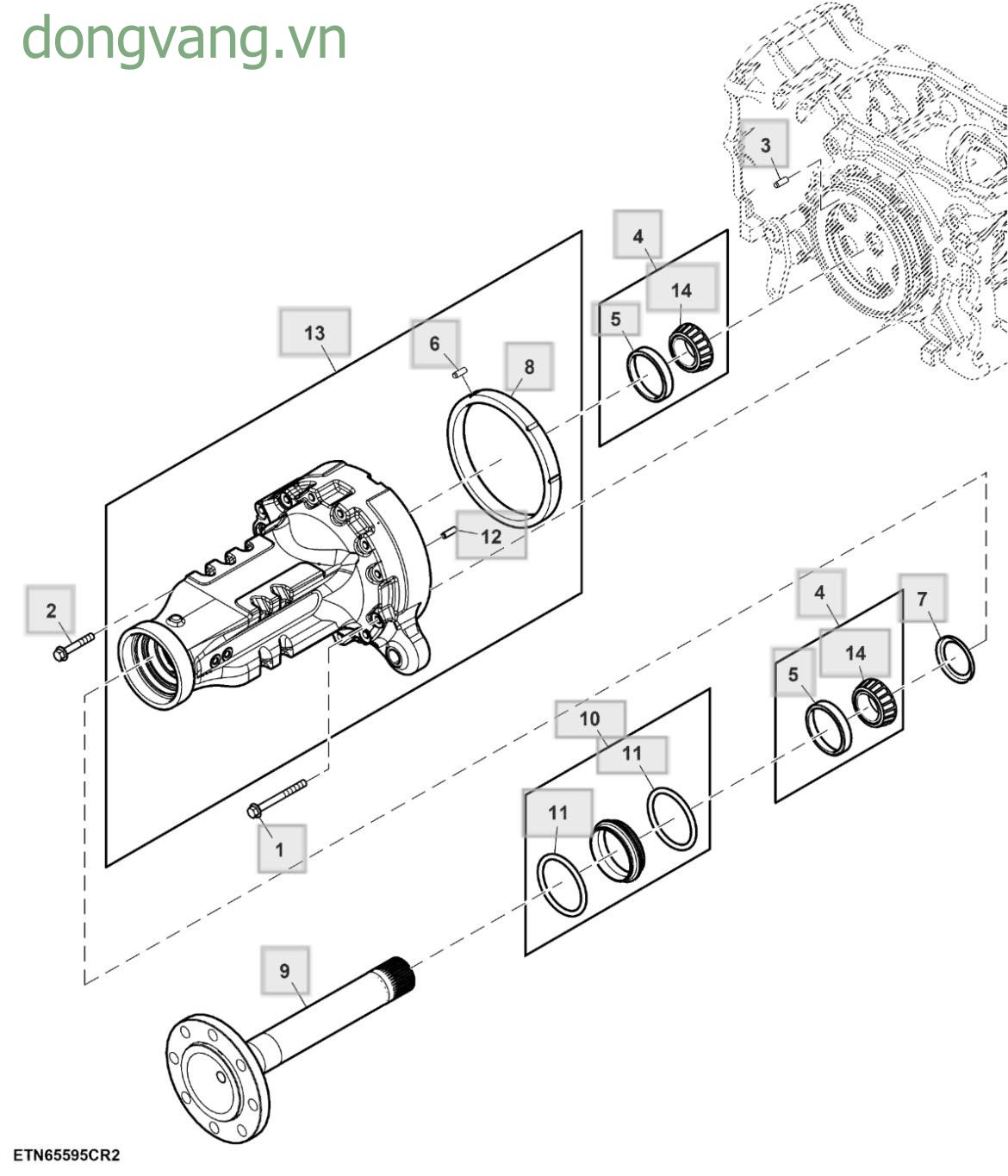 Rear Axle, Oiled, Ring Gear 82 teeth - ST563756